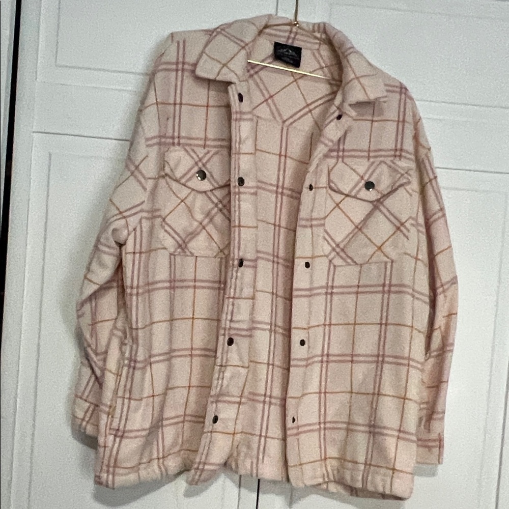 Women’s Cream Plaid Utility Jacket